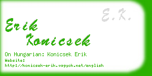 erik konicsek business card